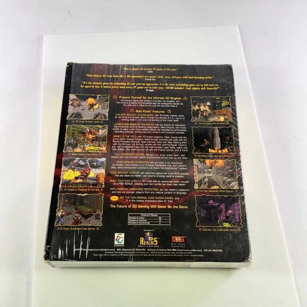 Duke Nukem 3D PC Big Box Game Vintage 1996 FormGen 3D Realms New Sealed